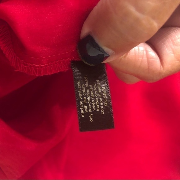 The Limited Red Sleeveless Blouse W/Rosettes Sz XS - Picture 4 of 5